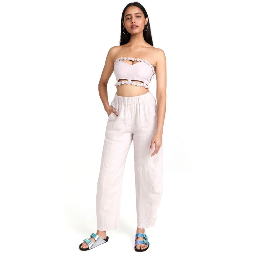 NEW GANNI PURPLE STRAPLESS CROP TOP - Picture 11 of 11